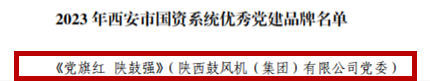 《党旗红·永利3886强》党建品牌荣获“2023年西安市国资系统优秀党建品牌”荣誉称号