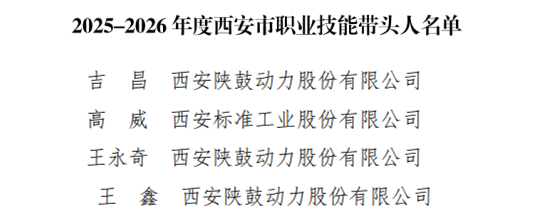 西安市职业技能带头人+4
